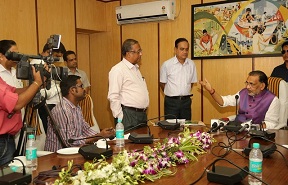 Hon'ble addressing the media